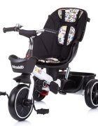 CHIPOLINO Tricicleta pentru copii Smart White cu sezut reversibil maner cu control al directiei tavita detasabila copertina XXL cos pentru cumparaturi suport pentru sticla de la 1 an pana la 25 kg