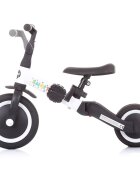 CHIPOLINO Tricicleta pentru copii Smarty White 2 in 1 ghidon reglabil de la 1 ani si o greutate de pana la 25 kg
