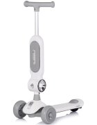 CHIPOLINO Trotineta pentru copii Bloomi grey cu sezut 3 roti cu lumini ghidon reglabil greutate admisa 50 kg