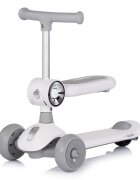 CHIPOLINO Trotineta pentru copii Bloomi grey cu sezut 3 roti cu lumini ghidon reglabil greutate admisa 50 kg