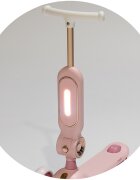CHIPOLINO Trotineta pentru copii Bloomi pink cu sezut 3 roti cu lumini ghidon reglabil greutate admisa 50 kg