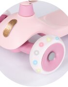 CHIPOLINO Trotineta pentru copii Bloomi pink cu sezut 3 roti cu lumini ghidon reglabil greutate admisa 50 kg