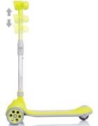 CHIPOLINO Trotineta pliabila Orbit Green cadru din aluminiu ghidon reglabil baza anti-alunecare roti cu lumini greutate admisa 50 kg