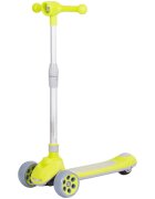 CHIPOLINO Trotineta pliabila Orbit Green cadru din aluminiu ghidon reglabil baza anti-alunecare roti cu lumini greutate admisa 50 kg