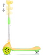 CHIPOLINO Trotineta pliabila Orbit Orange cadru din aluminiu ghidon reglabil baza anti-alunecare roti cu lumini greutate admisa 50 kg