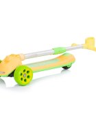 CHIPOLINO Trotineta pliabila Orbit Orange cadru din aluminiu ghidon reglabil baza anti-alunecare roti cu lumini greutate admisa 50 kg