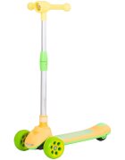 CHIPOLINO Trotineta pliabila Orbit Orange cadru din aluminiu ghidon reglabil baza anti-alunecare roti cu lumini greutate admisa 50 kg