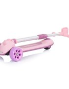 CHIPOLINO Trotineta pliabila Orbit Pink cadru din aluminiu ghidon reglabil baza anti-alunecare roti cu lumini greutate admisa 50 kg