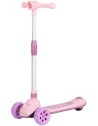 CHIPOLINO Trotineta pliabila Orbit Pink cadru din aluminiu ghidon reglabil baza anti-alunecare roti cu lumini greutate admisa 50 kg