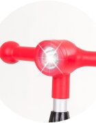 CHIPOLINO Trotineta pliabila Orbit Red cadru din aluminiu ghidon reglabil baza anti-alunecare roti cu lumini greutate admisa 50 kg