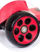 CHIPOLINO Trotineta pliabila Orbit Red cadru din aluminiu ghidon reglabil baza anti-alunecare roti cu lumini greutate admisa 50 kg