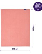 Clevamama Paturica din bumbac 120 x 140 cm Coral 3454