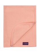 Clevamama Paturica din bumbac Waffle Weave 120 x 140 cm Coral 3463