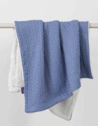 Clevamama Paturica Lux Sherpa pentru bebelusi 75 x 100 cm blue 3483