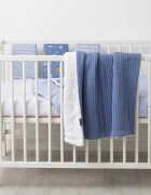 Clevamama Paturica Lux Sherpa pentru bebelusi 75 x 100 cm blue 3483