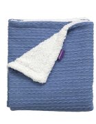 Clevamama Paturica Lux Sherpa pentru bebelusi 75 x 100 cm blue 3483