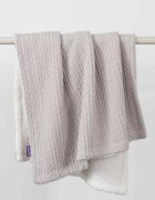 Clevamama Paturica Lux Sherpa pentru bebelusi 75 x 100 cm grey 3484