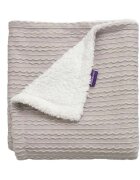 Clevamama Paturica Lux Sherpa pentru bebelusi 75 x 100 cm grey 3484