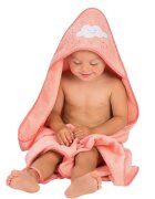 Clevamama Prosop de baie pentru bebelus si mama roz 2922N