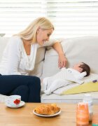 Clevamama Saltea anti-alunecare cu ham pentru bebelusi galbena