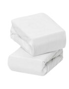 Clevamama Set 2 cearceafuri alb cu elastic 140 x 70 cm