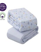 Clevamama Set 2 cearceafuri blue cu elastic 140 x 70 cm