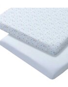 Clevamama Set 2 cearceafuri blue cu elastic 140 x 70 cm