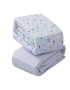 Clevamama Set 2 cearceafuri blue cu elastic 140 x 70 cm