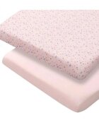 Clevamama Set 2 cearceafuri roz cu elastic 140 x 70 cm
