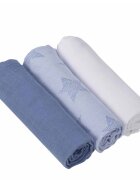 Clevamama Set 3 paturici de muselina albastru 3540