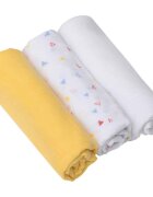 Clevamama Set 3 paturici de muselina galben 3541