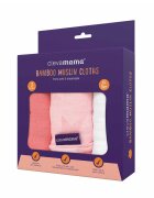 Clevamama Set 3 paturici de muselina roz 3539