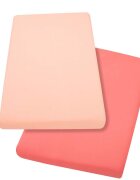 Clevamama Set cearceaf cu elastic 140 cm x 70 cm coral