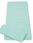 Clevamama Set covoras antiderapant si genunchiera pentru baie bleu