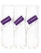 Clevamama Set de 3 prosopele din bambus alb-gri 3537