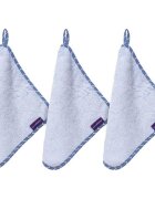 Clevamama Set de 3 prosopele din bambus albastru 3536