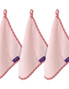 Clevamama Set de 3 prosopele din bambus Roz 3535
