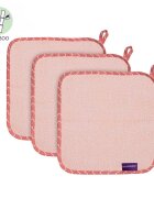 Clevamama Set de 3 prosopele din bambus Roz 3535