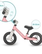 COCCOLLE Bicicleta fara pedale First Way Blush Pink 2-6 ani Roti 10 inch din PU Ghidon reglabil Greutate admisa 30 kg Sa Reglabila