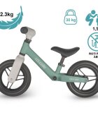 COCCOLLE Bicicleta fara pedale First Way Summer Mint 2-6 ani Roti 10 inch din PU Ghidon reglabil Greutate admisa 30 kg Sa Reglabila
