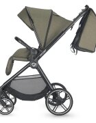 COCCOLLE Carucior 2in1 Lissia Premium Line Roti mari Cadru aluminiu anodizat Copertina XXL Protectie UV Maner telescopic Rucsac Husa ploaie Husa picioruse Butoane de memorie Landou tratat anti-bacterian Pana la 22