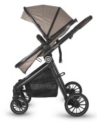 COCCOLLE Carucior 3in1 cu landou transformabil Ago Cadru aluminiu Pliabil Roti cauciuc Piesa reversibila Copertina XXL Husa picioruse si ploaie Plasa insecte Suport biberon Salteluta landou Scoica auto certificata R