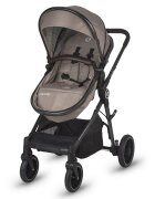 COCCOLLE Carucior 3in1 cu landou transformabil Ago Cadru aluminiu Pliabil Roti cauciuc Piesa reversibila Copertina XXL Husa picioruse si ploaie Plasa insecte Suport biberon Salteluta landou Scoica auto certificata R