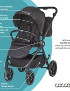 COCCOLLE Carucior modular 2 in 1 Serry Jet Black + Scoica auto iSize Knox Black