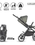 COCCOLLE Carucior modular 2 in 1 Serry Moss Green + Scoica auto iSize Knox Black