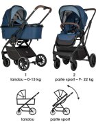 COCCOLLE Carucior modular 2 in 1 Silene Celestial Blue