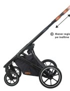 COCCOLLE Carucior modular 2in1 Nessia certificat EN1881-2-2018 pana la 22 kg Roti mari de cauciuc cu suspensie Piesa reversibila Landou cu saltea anti-reflux Copertina XXL cu protectie UV 50+ Maner telescopic Pliere com