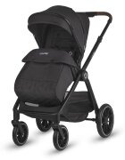 COCCOLLE Carucior pentru copii Aspen Jet Black modular 4 in 1 cu scoica auto iSize Knox Black si baza isofix iSize Knox