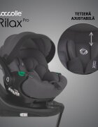 COCCOLLE Carucior pentru copii Lissia Anthracite modular 4 in 1 cu scoica auto iSize Rilax Greystone si baza isofix iSize Rilax