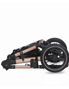 COCCOLLE Carucior pentru copii Melora Diamond Black 3 in 1 Transformabil Reversibil Cadru din aluminiu Pliere compacta Maner ajustabil Spatar reglabil si Accesorii incluse
